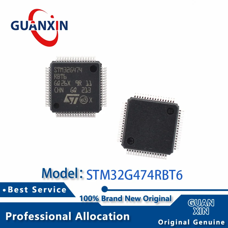 

100% New electronics Marking STM32G474RBT6 LQFP-64 STM32G474