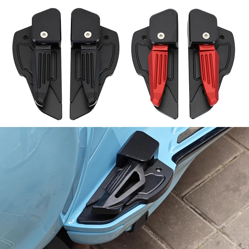 Ajuste para Vespa Sprint Primavera 50 125 150 asiento trasero de motocicleta Pedal de pasajero estriberas pedales cubierta accesorios