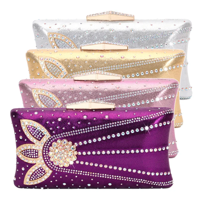 Fashion Dinner Bag Ladies Handbag One Shoulder Crossbody Diamond Bridesmaids Wedding Dress Ladies Bag Carteras Diseñador De Lujo