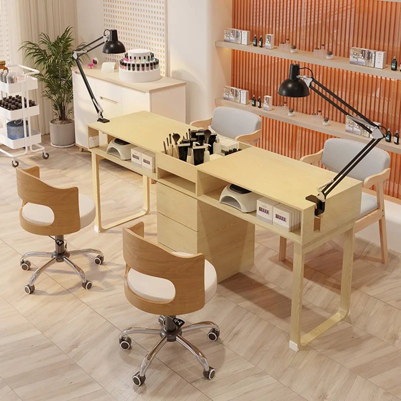 الحد الأدنى الشمال مانيكير طاولة الأظافر مع تصميم التخزين العملي الكلاسيكي مانيكير طاولة الأظافر أنيقة قسط ميسا الأثاث