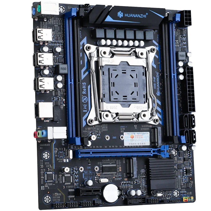 HUANANZHI X99 P4F LGA 2011-3 Motherboard with Intel E5 2680 V4 with 2*8G DDR4 NON ECC Memory Combo Kit Set NVME