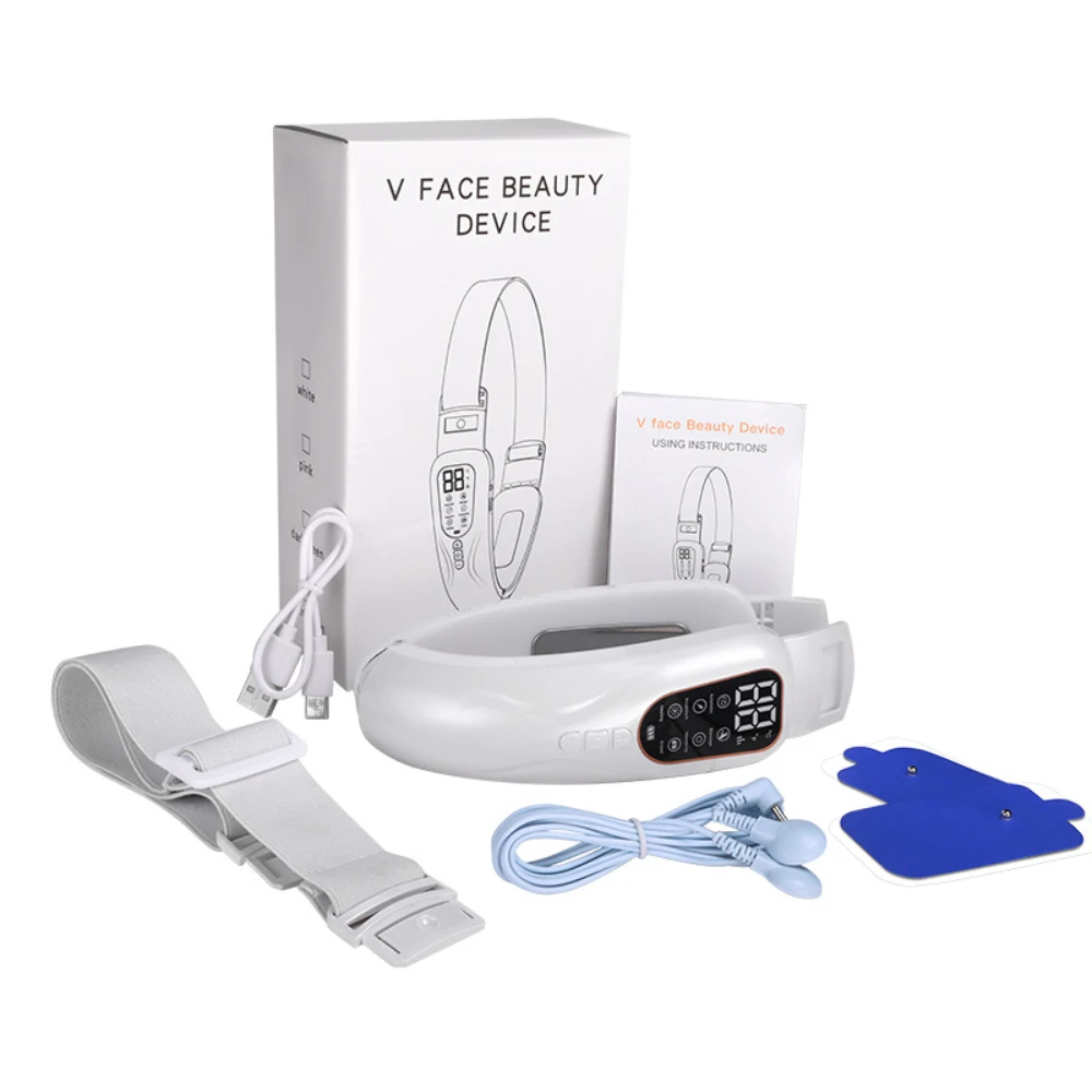 Dispositivo de Estiramiento facial EMS de 6 modos, terapia de fotones Led, masajeador de vibración adelgazante, máquina de estiramiento facial adelgazante en forma de V