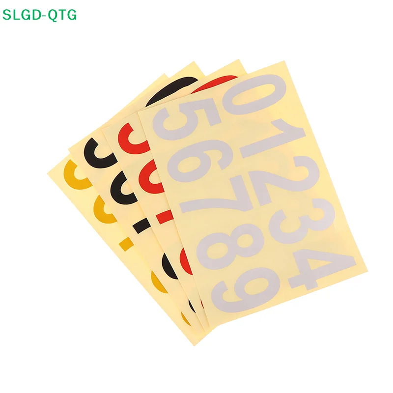 0-9 Car License Plate Reflective Number Label Stickers Waterproof Invisible Number Stickers Highly Reflective Vinyl Sticker