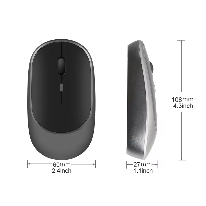 Lenovo Wireless Mouse Bluetooth-compatible 2.4G Silent Mice Adjustable DPI Ergonomic Design USB Rechargeable Gaming Office Mouse