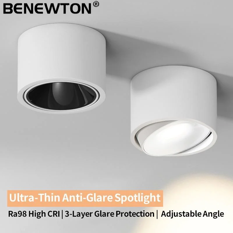 

BENEWTON Накладной светодиодный потолочный светильник 7 Вт с антибликовым покрытием Ультратонкий светодиодный прожектор для спальни, гостиной, кабинета, домашнего декора, светодиодный точечный светильник