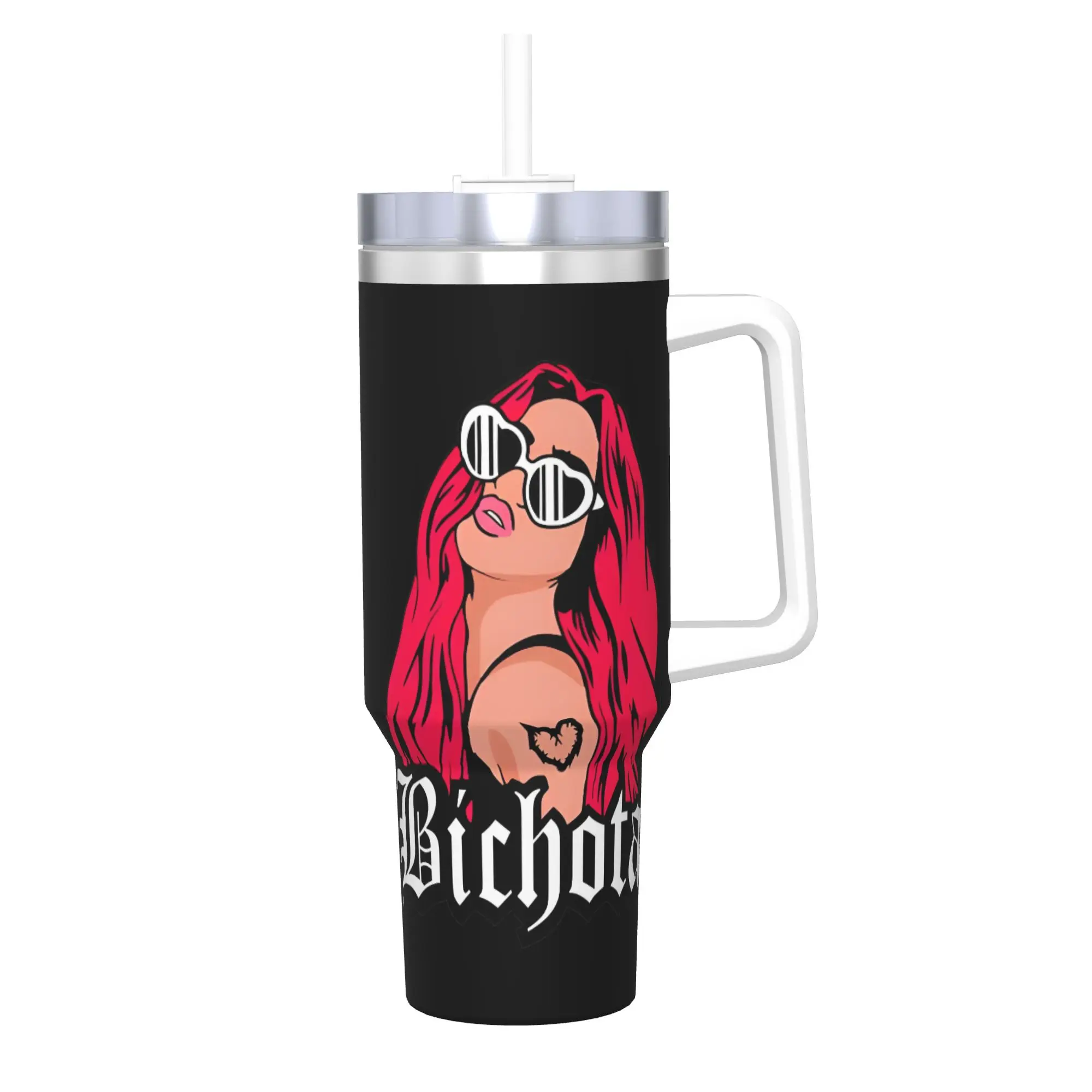 Stainless Steel Tumbler Bichota Karol G Singer Thermal Mug  Heat Preservation Cold and Hot Mugs Cup Travelist Water Bottle