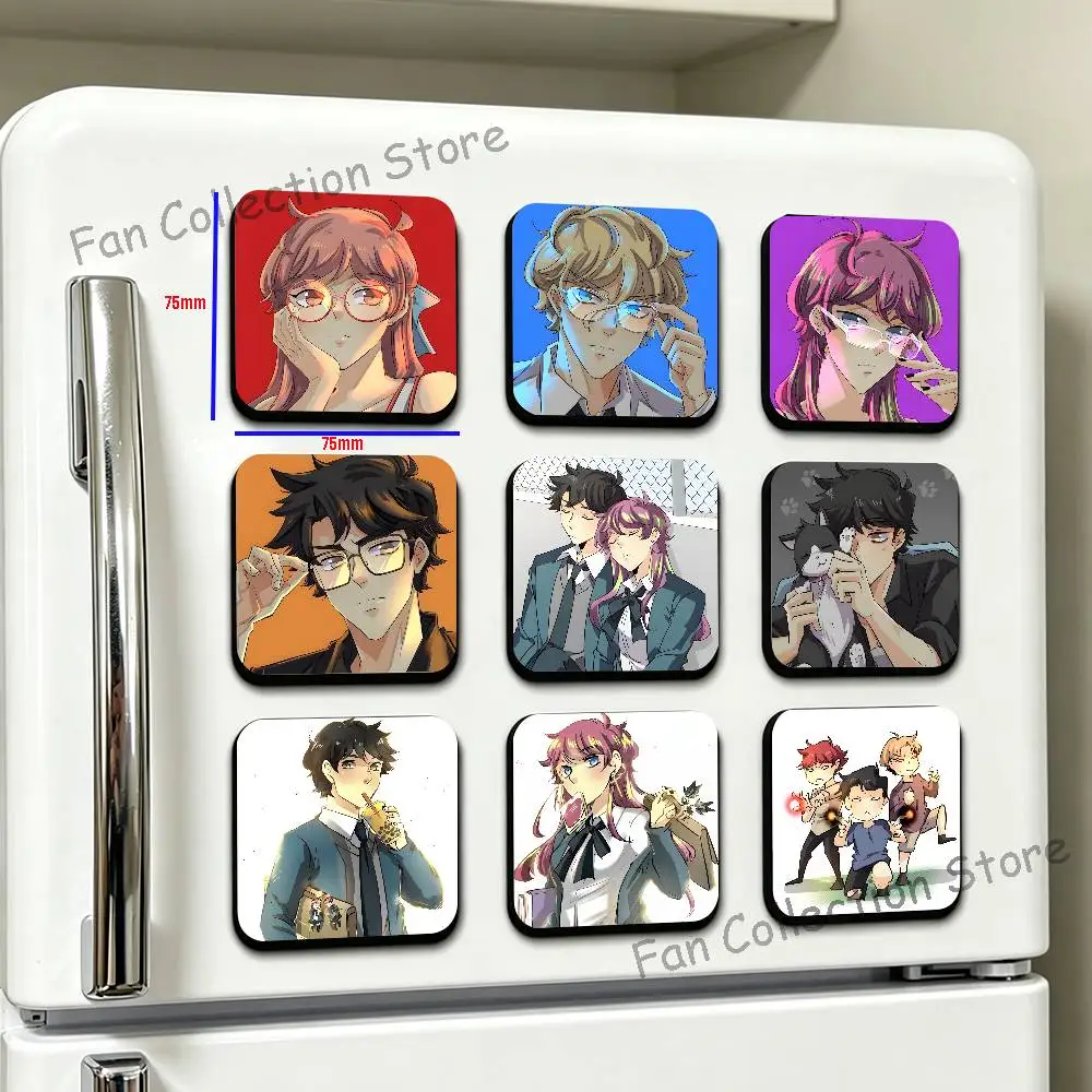 Comic U-Unordinary Cute Cartoon Anime Refrigerator Magnets Soft Magnetic Heat Transfer Refrigerator Magnets Gift