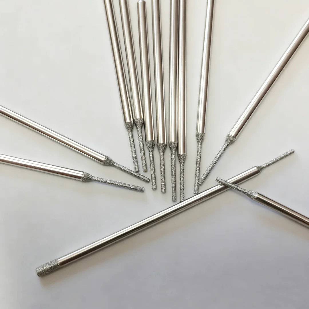 10pcs Φ1.5x75mm Grinding Rod Cylindrical Carving Metal Agate Jade Sand Needle Deep Hole Grinding Long Shank 3mm