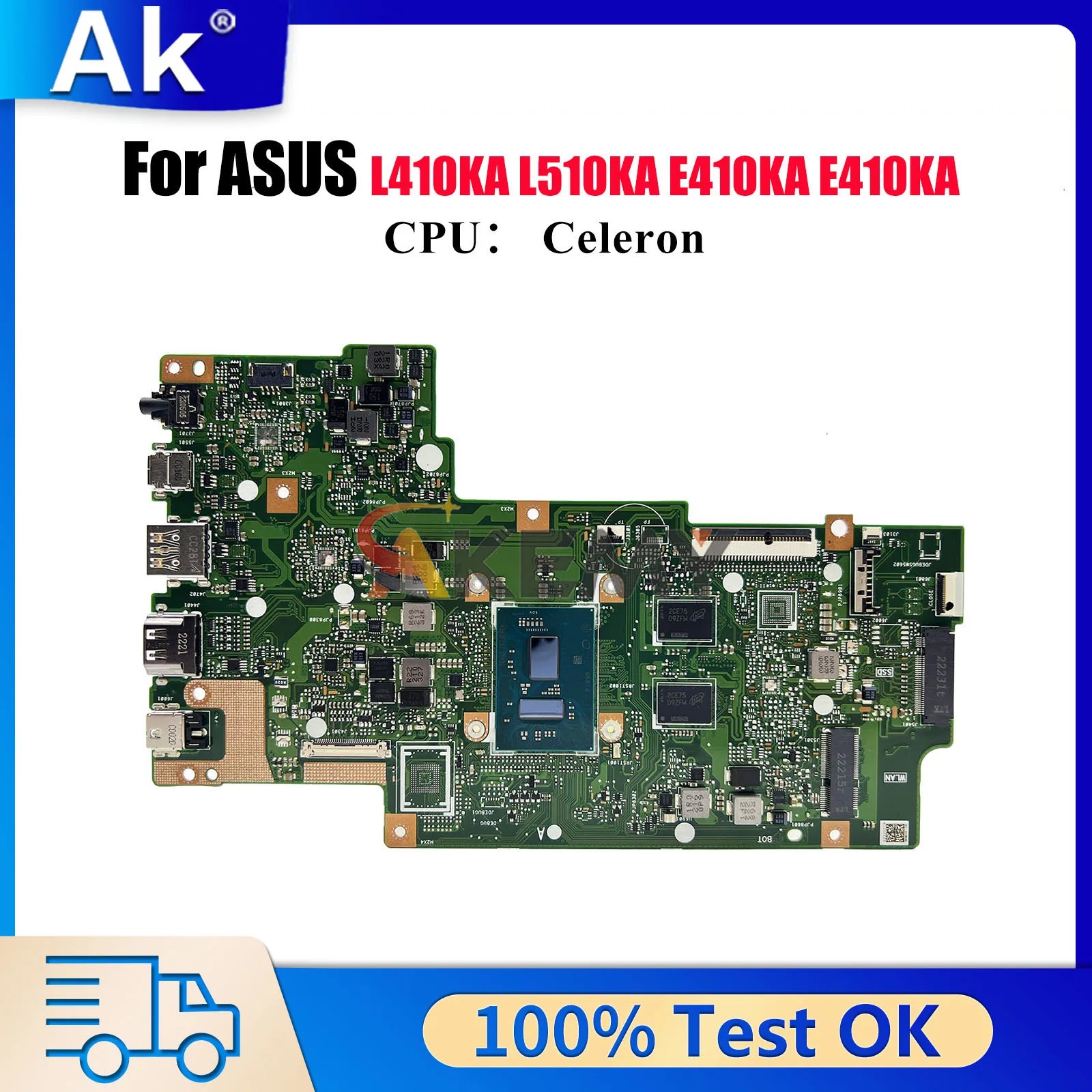

E410KA Материнская плата для ноутбука ASUS EeeBook E410KA L410KA E410K L510KA Материнская плата для ноутбука с процессором Celeron tests ОК быстрая доставка