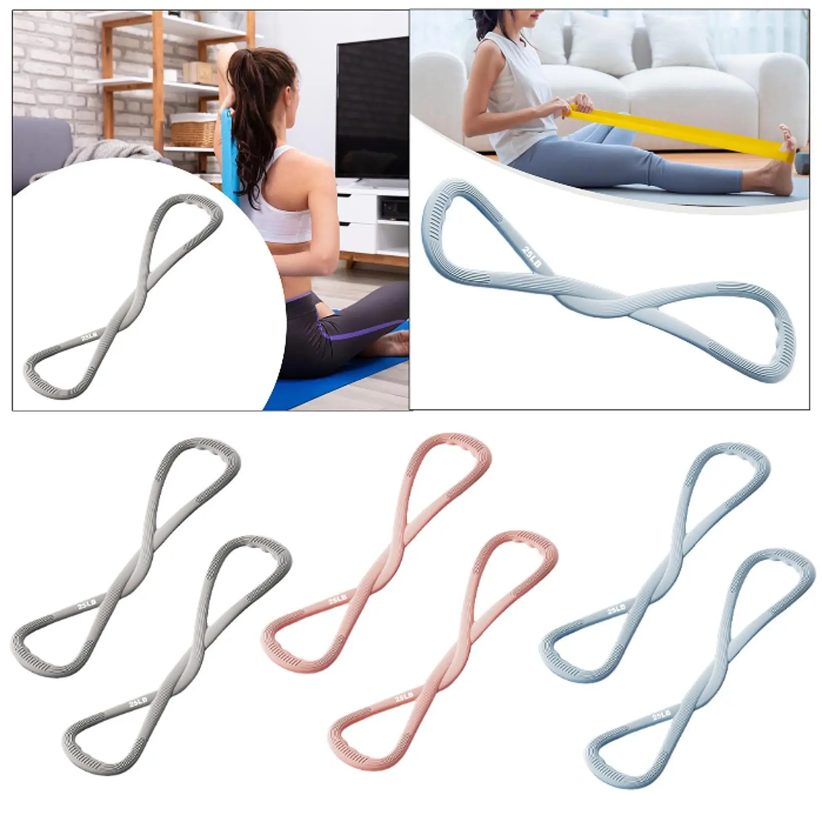 

8, эспандер для плеч, спины, рук, упражнения для йоги, силовых тренировок, фитнеса, подарок для любителей спорта