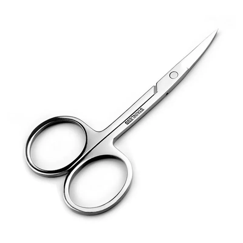 1 pz in acciaio inox sopracciglio naso forbici per capelli taglio 3 stili Manicure viso taglio piccolo trucco per unghie strumenti di bellezza