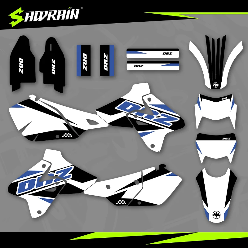 

Sawrain Motorcycle Graphics Backgrounds Decal Stickers Kits for SUZUKI 99-22 DRZ400-S-SM-E 10