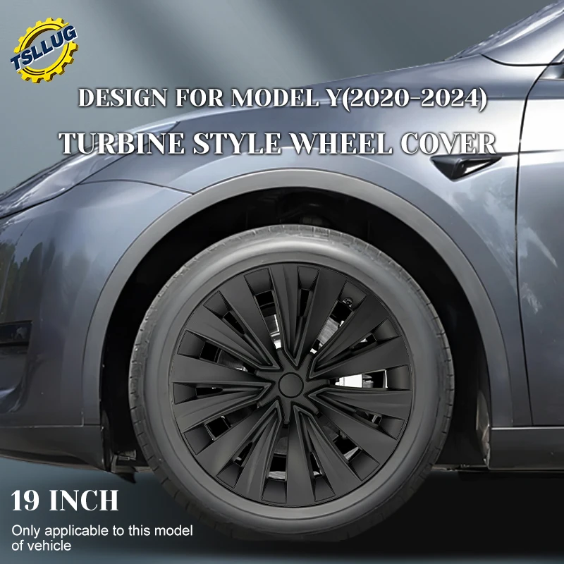 

4PCS For Tesla Model Y 2020-2024 34th Style Wheel Cover 19 Inch Car Replacement Automobile Hub Cap Full Rim Car Accessories