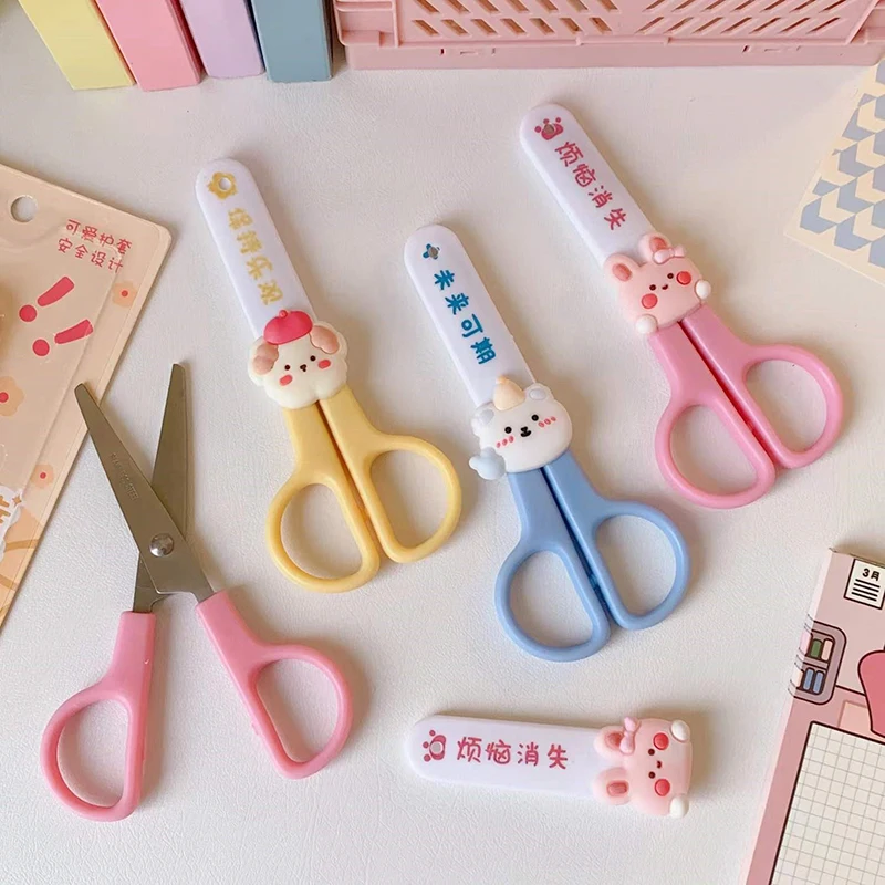 New Arrival Kawaii Portable Mini Art Scissors Household Multifunctional Hand Stainless Scissors School Stationery