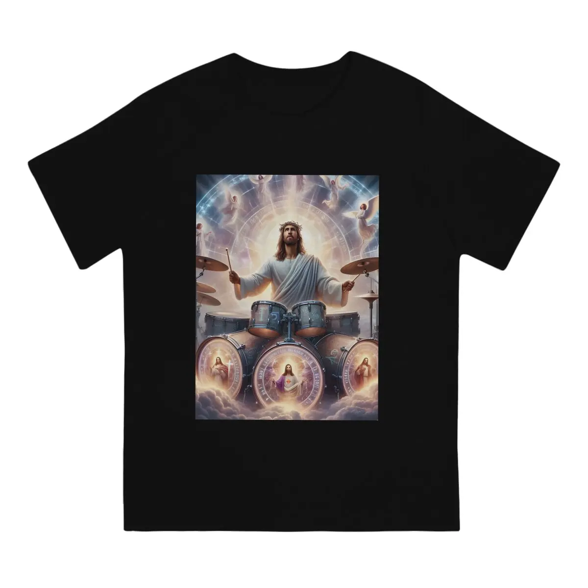 PLAYING DRUMS Hip Hop TShirt J-Jesus Casual T Shirt Summer T-shirt For Adult