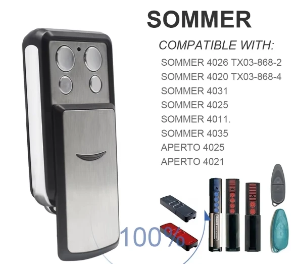 

Sommer 4031V000 868 МГц светодиодный ручной пульт дистанционного управления для гаражных ворот, двигателей, домашнего освещения переменного тока, автоматический передатчик TX03-868-4