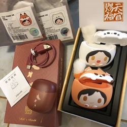 Tgcf Hua Cheng Xie Lian Comics Fox Rabbit Tian Guan Ci Fu Bluetooth Headset Headphone Earphone Case Official Cosplay Cute Gifts