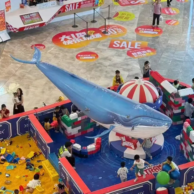 Bionic Inflatable Remote-Controlled Flying Whale Toy Performance Prop for Scenic Spots Malls and Aquariums
