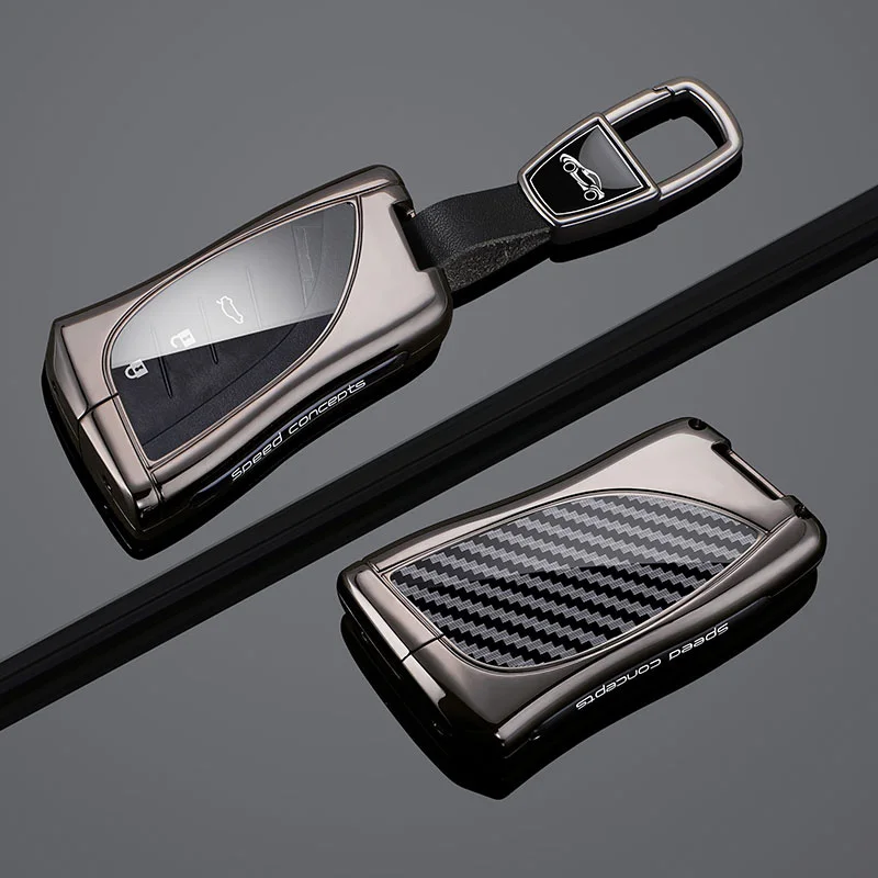 Zinc Alloy Carbon Fiber Car Key Case Cover Keychain For Lexus LM NX RX RZ GX UX ES LC LX LS 200 250 300 300h 350 350h 450h 500h