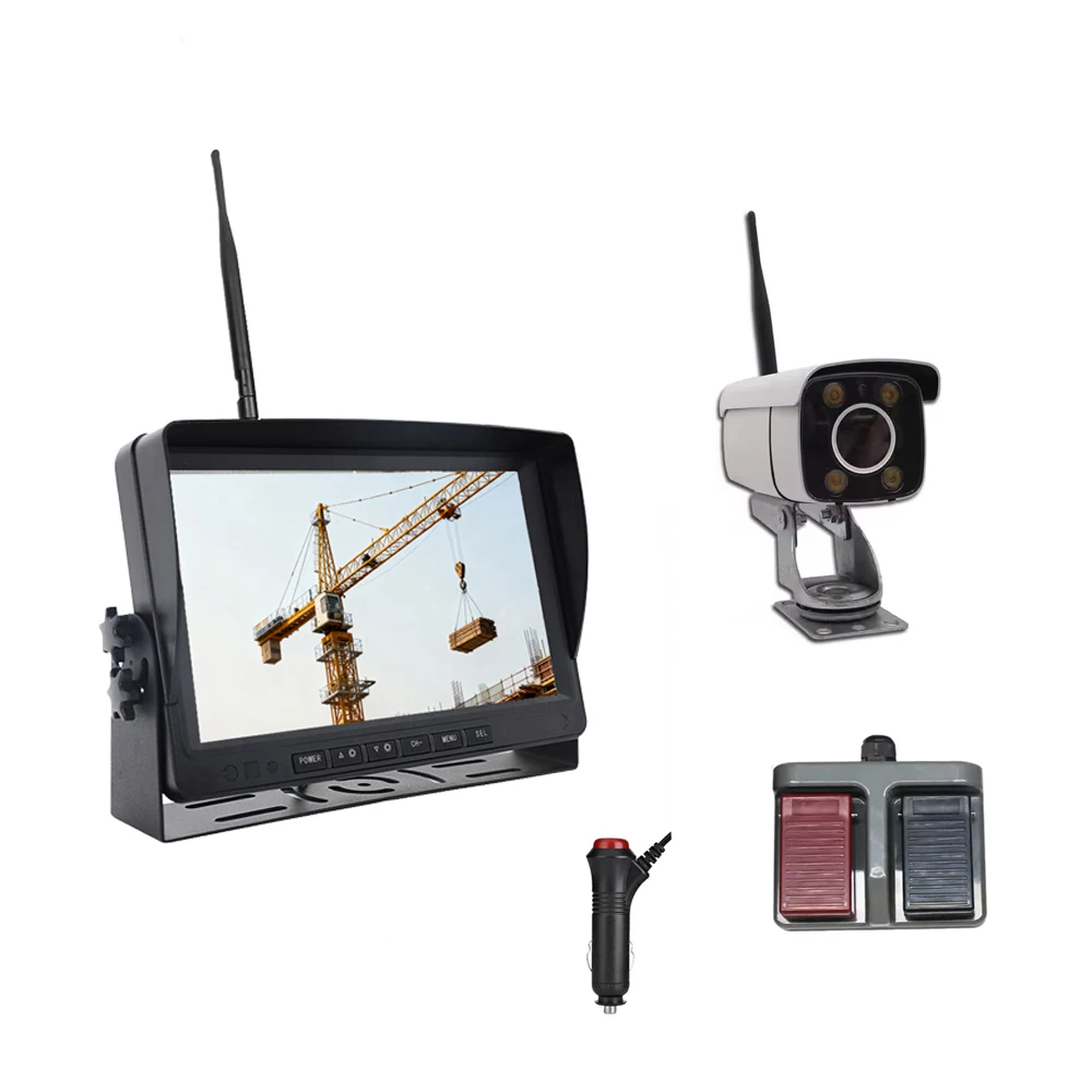 2.4G Digital Wireless 7 Inch 1080P 8x Zoom Waterproof Camera System with IPS Monitor Night Vision Universal Fitment DVR Kit