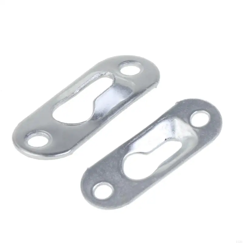 45BE 20 Pieces Single Keyhole Hangers Keyhole Hanging Plates Brackets Metal Fasteners