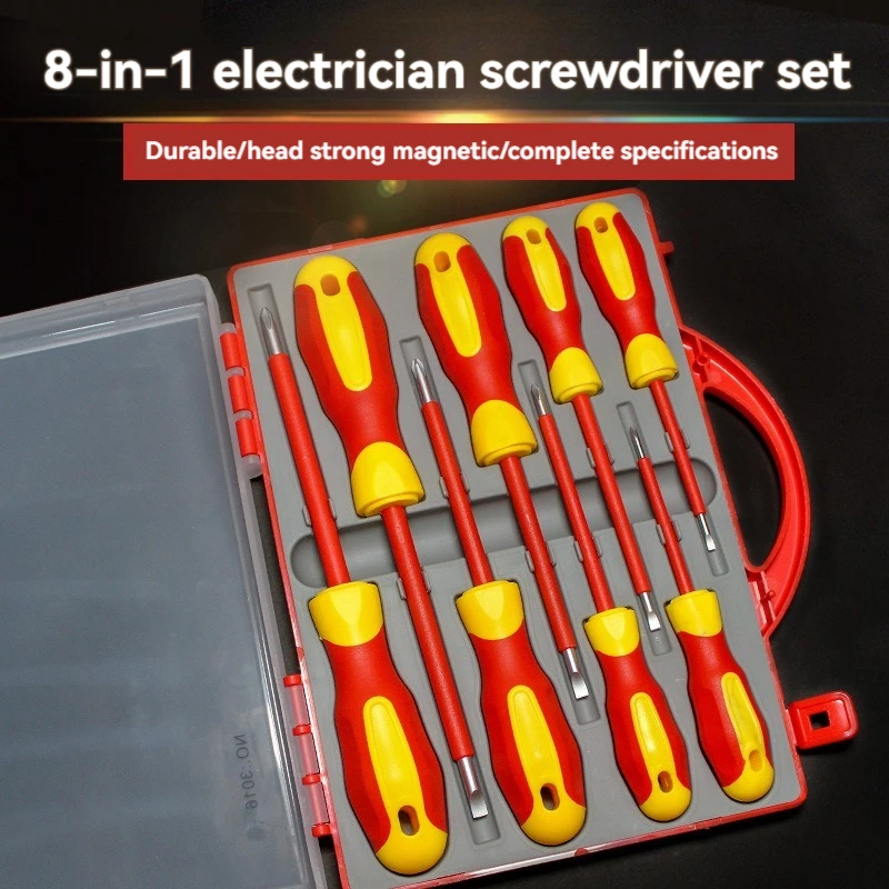 Imagem -03 - Isolado Screwdriver Grupo Slotted Phillips Chave de Fenda Resistente a Alta Tensão Ferramentas Profissionais do Eletricista Ferramentas Manuais Pcs