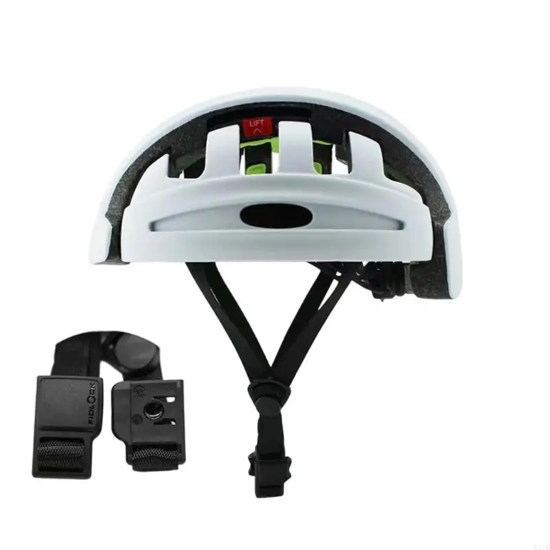   Adult Cycling Headgear with Folding Shell Storage, Bike Helmet with Air Opening Layout, Rear Adjuster, Day Travel