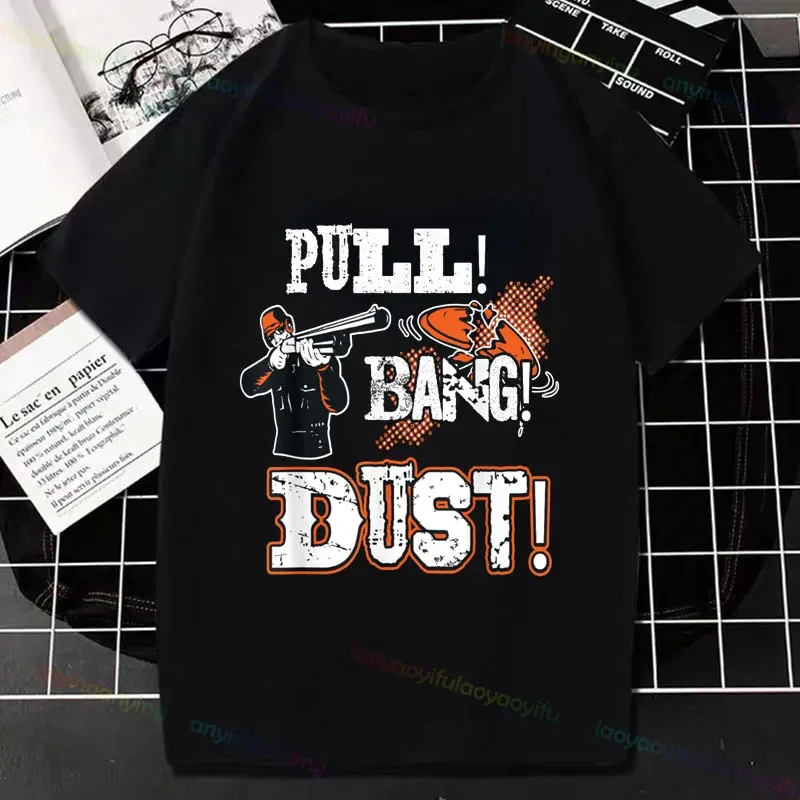 تي شيرت بأكمام قصيرة من القطن الخالص ، تشريح لبيور سمين ، صلصال الصيد ، إطلاق نار الحمام ، ملابس خارجية ، تي شيرتات برسومات ، الصيف #5