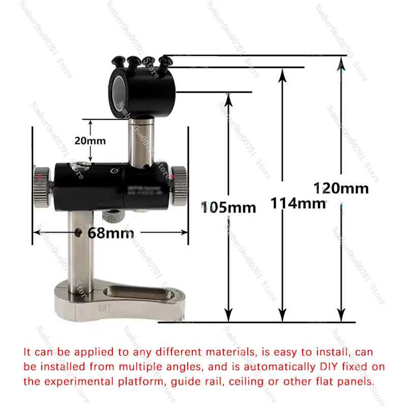 Adjustable  Universal Three-Axis Laser Optical Bracket Stainless Steel Fixing Fixture Positioning Lamp Infrared Laser