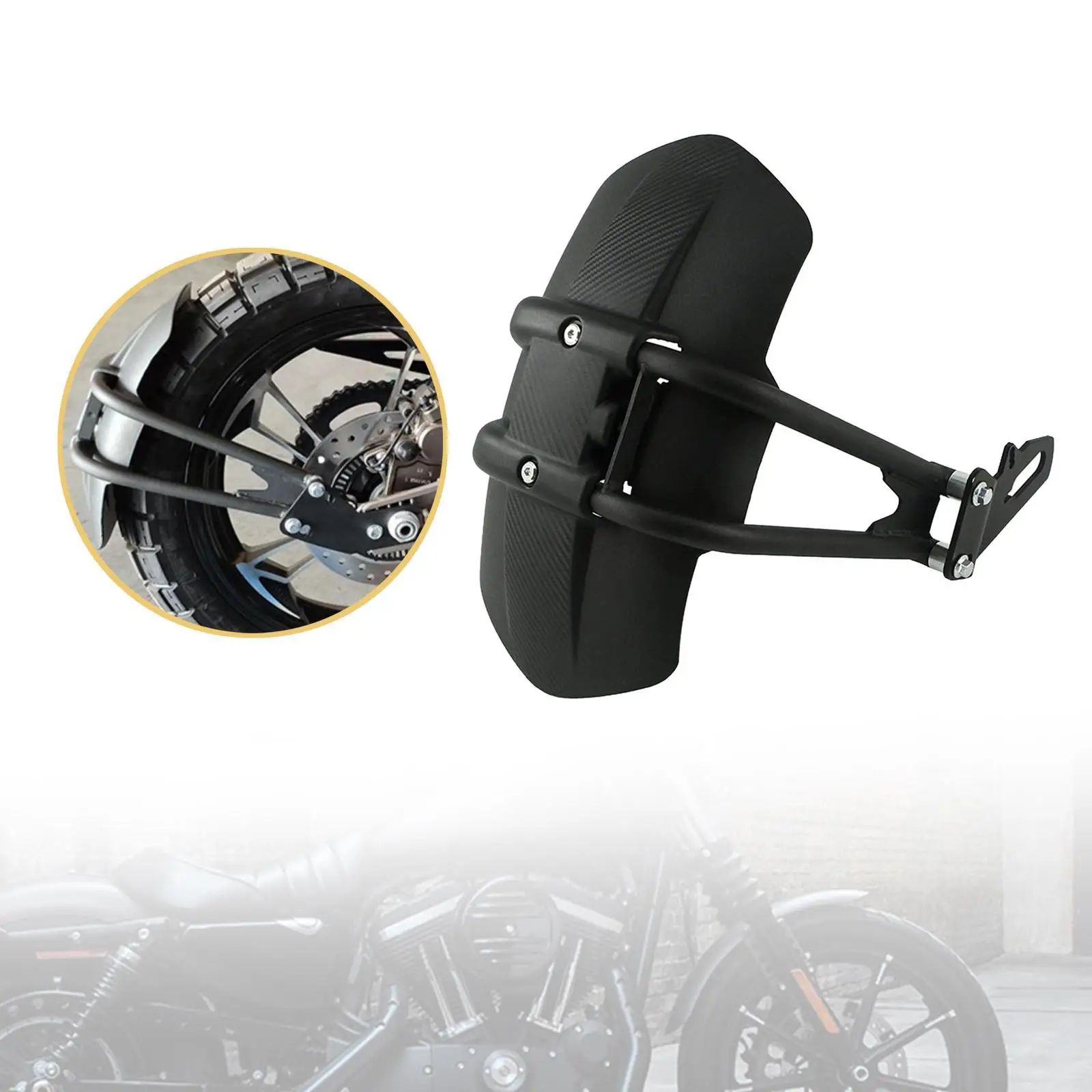 Mudguard Direct Replace Simple Installation Modification Parts Black Motorcycle