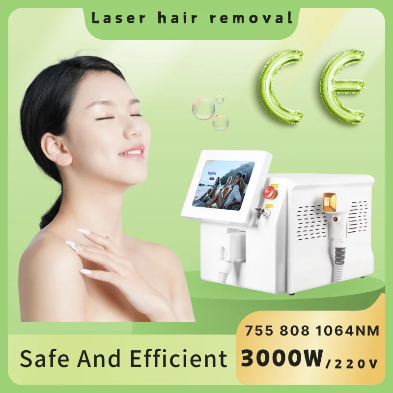 

2025 Newest Portable 808nm Diode Laser Hair Removal Machine Cooling Head Painless Laser Epilator Face Body Hair Removal