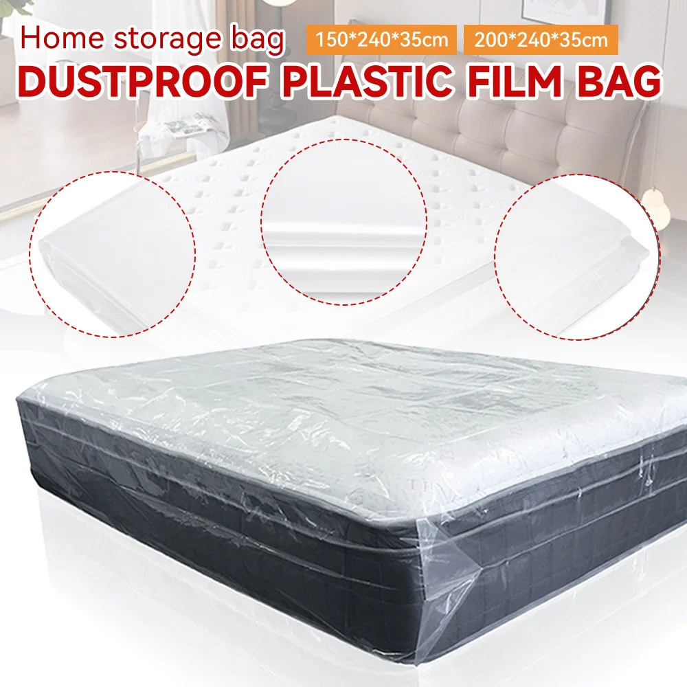 

200/180/150/120cm Mattress Transparent Protective Case Mobile Home PE Plastic Film Bag Storage Packaging Dustproof Moistureproof