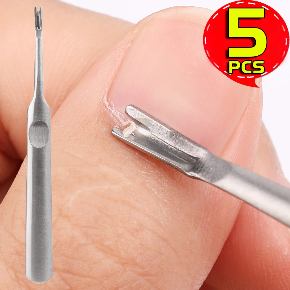 Stainless Steel Cuticle Pusher Dead Skin Remover Manicure Tool Professional Cuticle Trimmer Scraper Cleaner Nail Dead Skin Forks