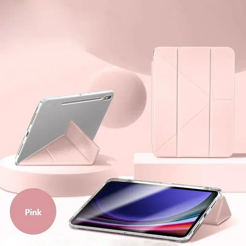 For Samsung Tab S10 FE Plus Case with Pencil Holder Multi-Folding Acrylic Back Cover For Galaxy Tab S10 FE S10 FE Plus 13.1 Case