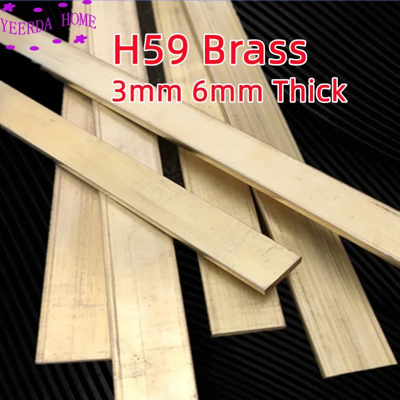 

H59 Brass Flat Bar 10mm 12mm 15mm 20mm 25mm 30mm Wide 3mm 6mm Thick