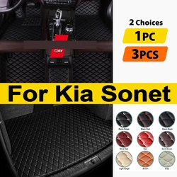 Car Floor Mats For Kia Sonet QY 2020 2021 2022 2023 2024 5saet Water Proof Rugs Car Matt Tapetes Para Automovil Car Accessories