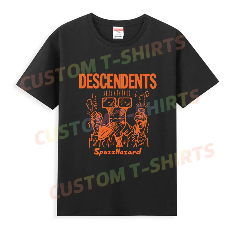 

2024 Hot Sale Summer 100% Cotton Black Descendents Punk Rock Band T Shirt Men Short Sleeves Cool Tee Hip Hop Streetwear T-shirt