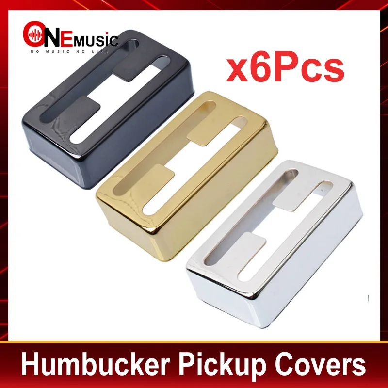 6Pcs Brass 70*39mm Pickup Covers /Lid/Shell/Top H Type For Electric Guitar/Metal Guitar Humbucker Covers Black/Gold/Chrome