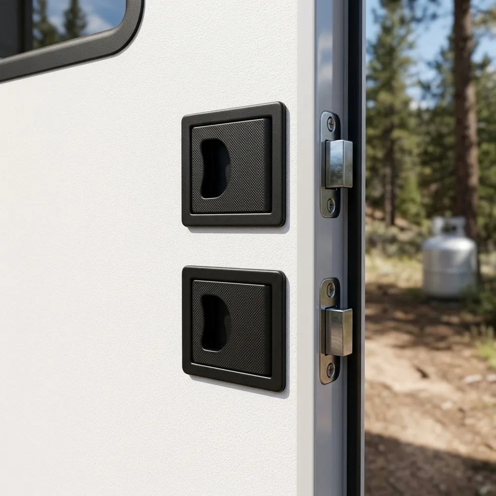 Embedded Handle Lock for RV For Camper Door Fits 1.97 x 1.38 Inch Cutout Zinc Alloy for deadbolt Latch Replacement