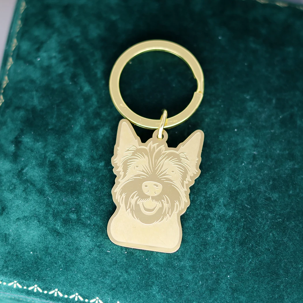 West Highland Terrier Dog Keychain for Women Stainless Steel Pendant Kids Gifts Jewelry Bag Car Key Rings Deco diy Accessories