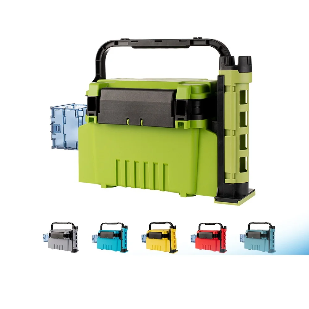 

Hot Sale Fishing Tackle Storage With Rod Holder Fishing Box Storage Multi-function Double-layer Fishing Tool Box
