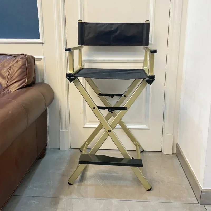 كرسي مدير فنان مكياج بإطار من الألومنيوم عالي، أثاث خارجي قابل للطي، كرسي مكياج خفيف الوزن ومحمول قابل للطي #2