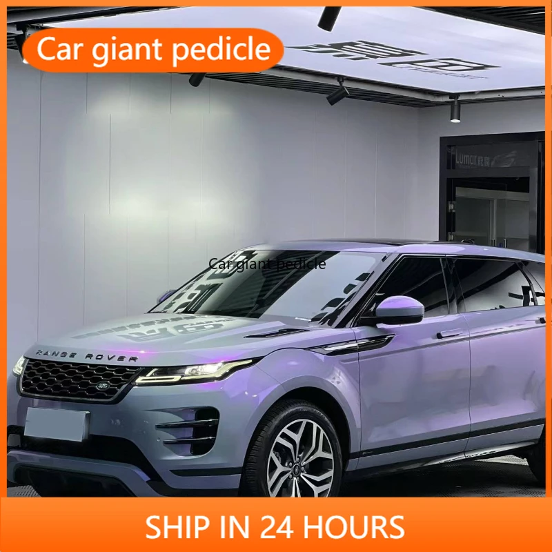 Highest qualityGloss Grey Purple  vinyl Wrap Film Car Wrap Film Non degumming Non fading quality Warranty 1.52M*17M roll