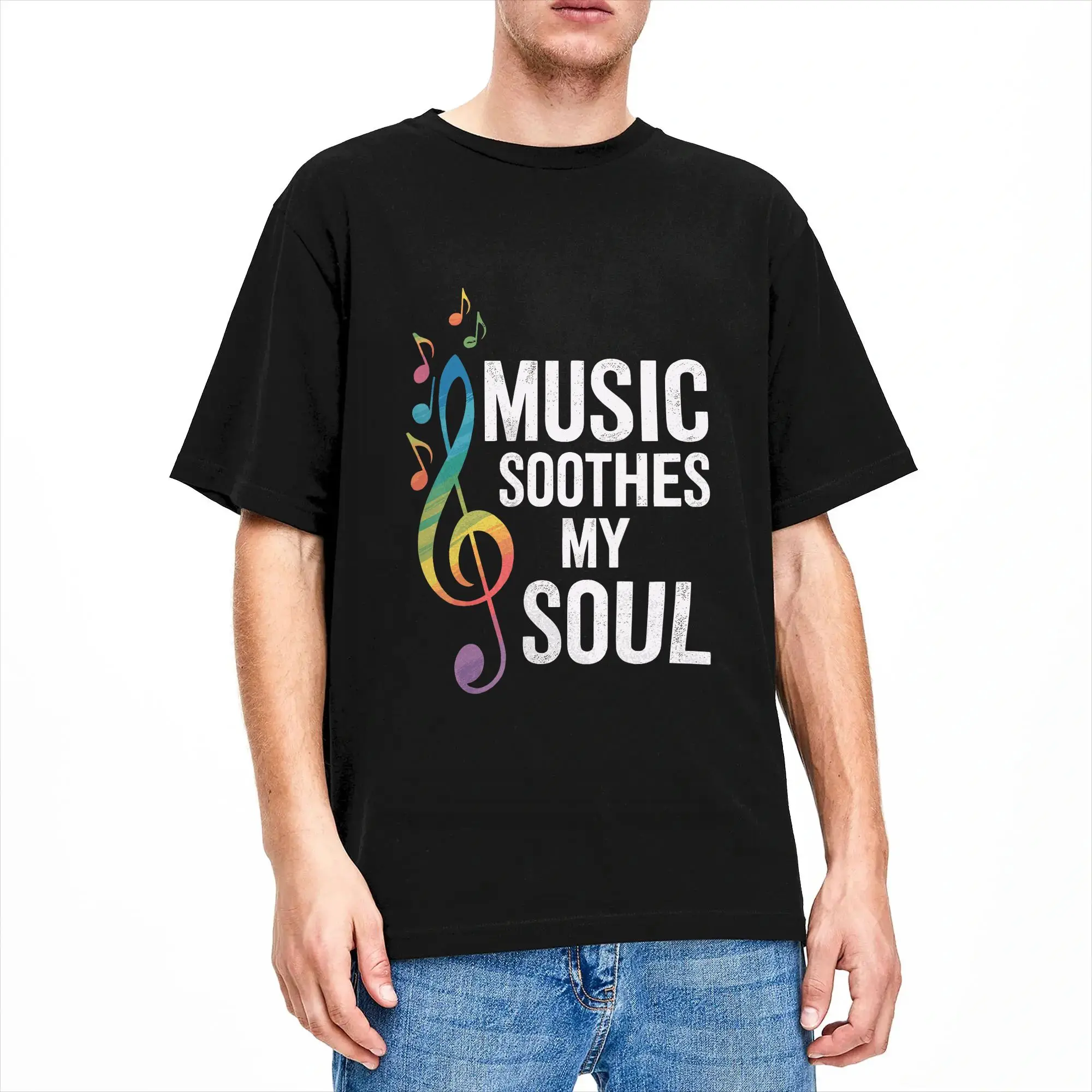 Music Soothes My Soul  T Shirt Men  Streetwear T-Shirts Summer O-Neck Popular Tee Shirt Cheap Oversized Tops