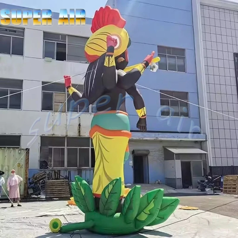 Gorąca wyprzedaż zabawnego, dmuchanego modelu postaci z nadrukiem do dekoracji zewnętrznych.