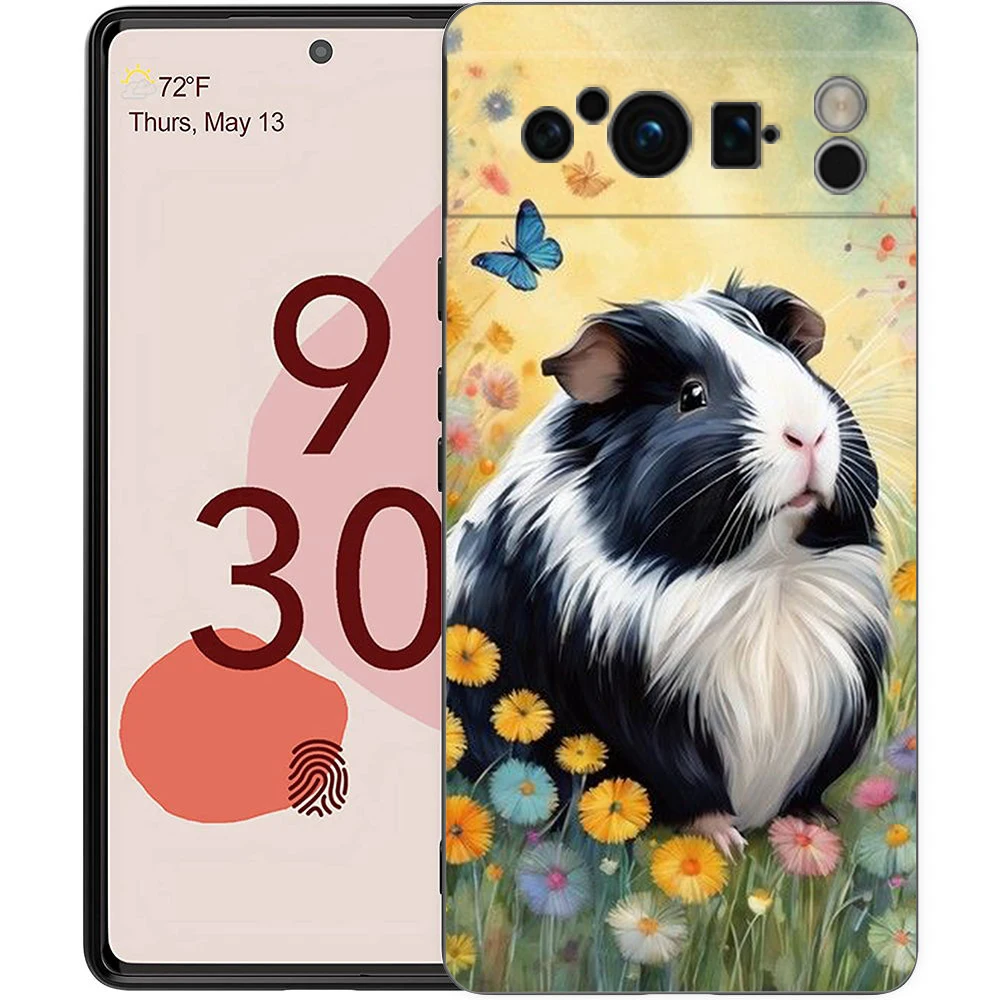 Für Google Pixel 10 Pro Handyhülle Pixel 9 Pro XL TPU Hülle Pixel 8 Pro 9A 8A 7A 7 6A 6 Pro Cover Tier Meerschweinchen Cavy Niedlich