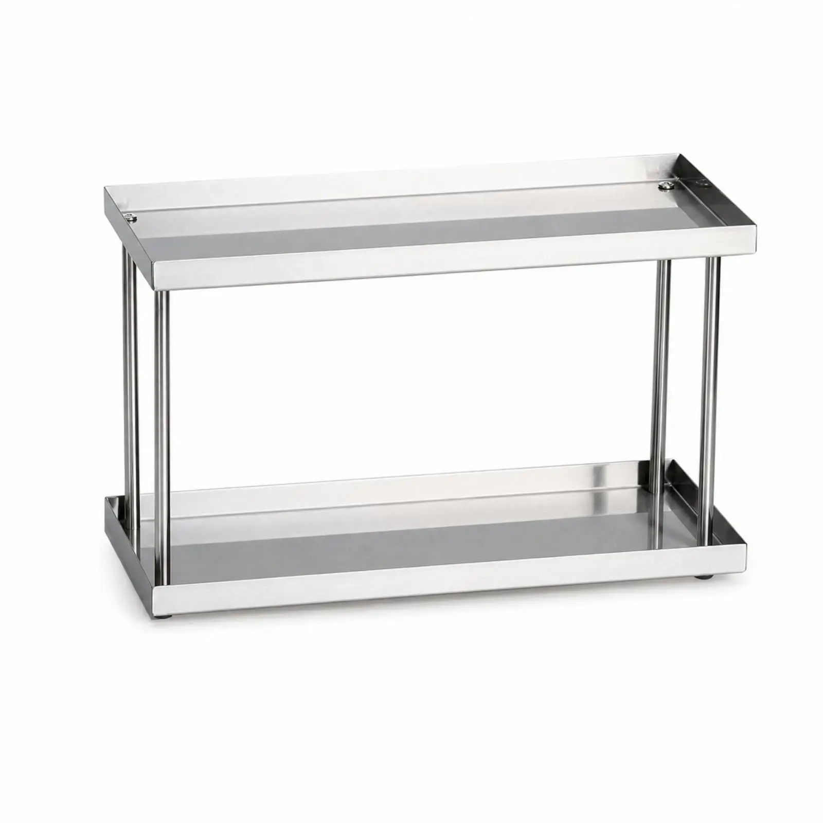 Beverage Holder Stand Stainless Steel Desktop Organizer Rack Shelf for Countertop Display Storage Kitchen Office Desk Rack