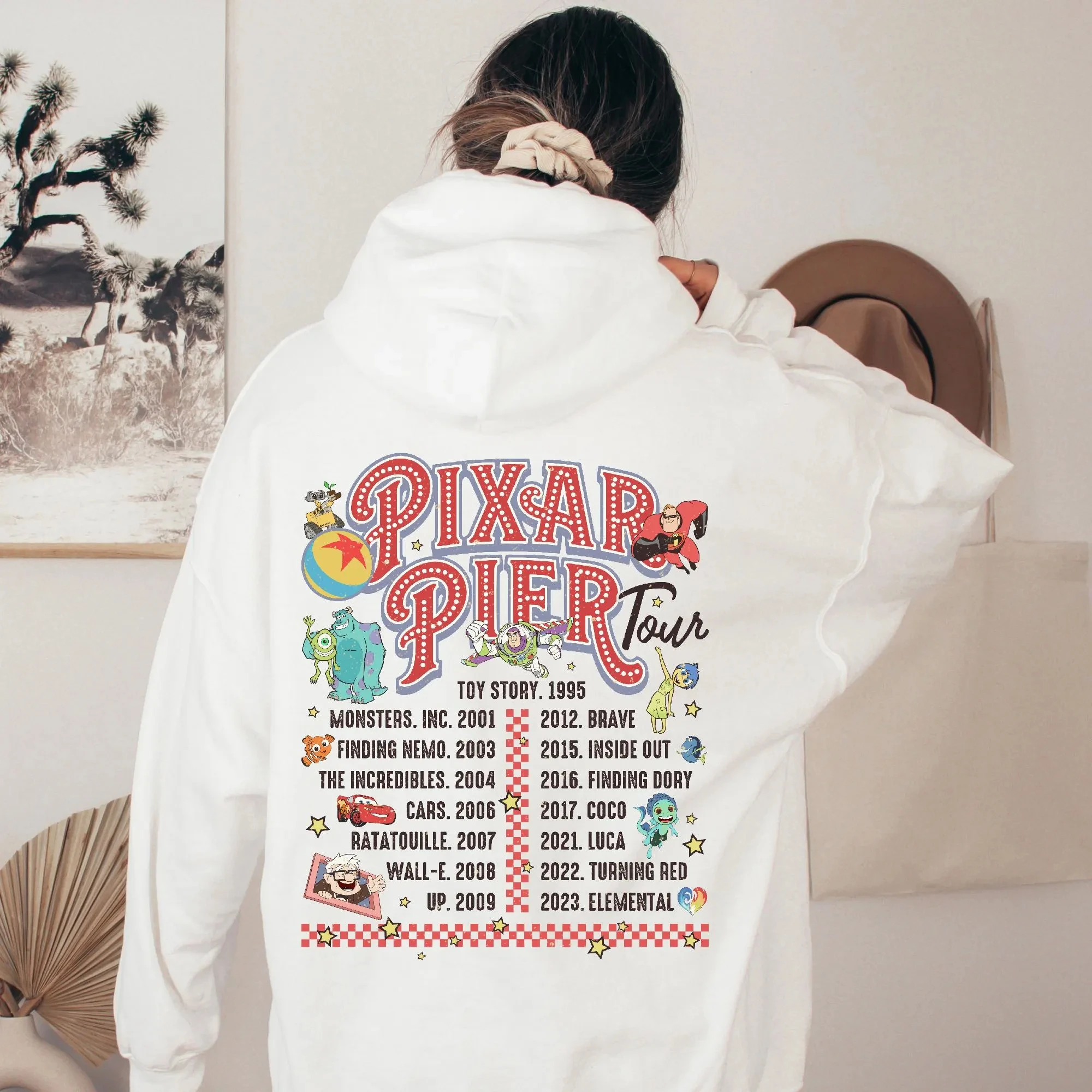 Pixar Pier Disneyland Hoodies – Unisex-Herbst-/Winter-Neue Hoodies – Bequem und lässig für alle Jahreszeiten, Gothic-Kleidung