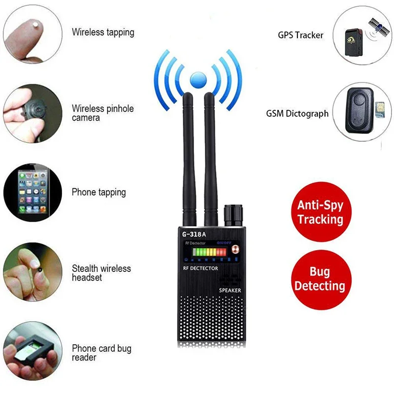 Anti Spy Hidden Camera Detector RF Signal GPS Detection Secret Kamera Espia Equipments Finder Hotel Security Protection Devices