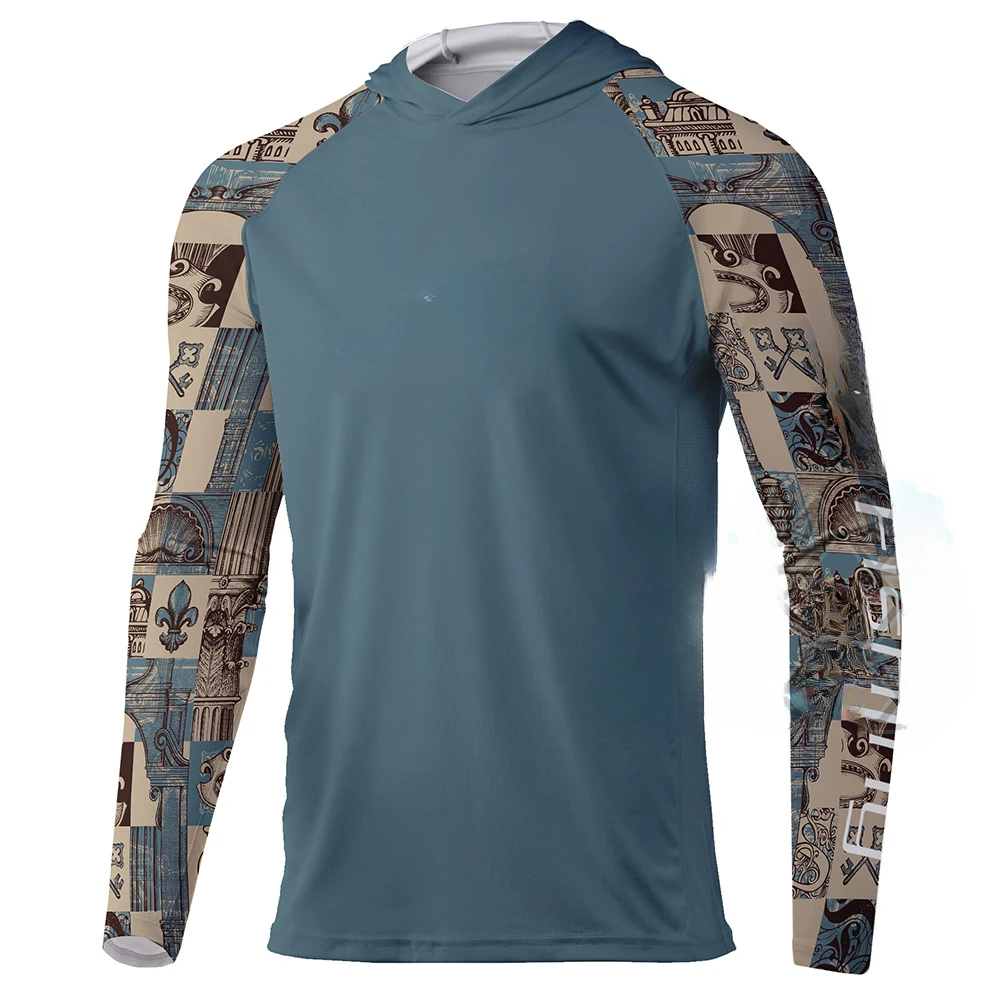 

Fishing Apparel Outdoor Long Sleeve Fishing T-shirt Sun Protection Breathable UPF 50+ Men Long Sleeve Fishing Shirt Hoodie